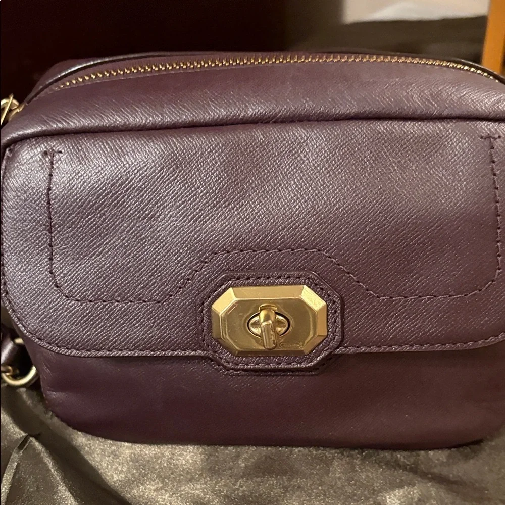 Coach Campbell Turnlock Leather Camera bag